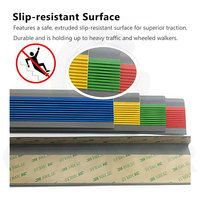 Revêtement de marche d'escalier en plastique PVC, céramique et porcelaine, bord arrondi en forme de nez de bœuf gris, vente en gros