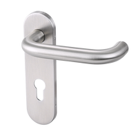 Poignée de porte en acier inoxydable 304, design européen, résistante au feu, pour portes coupe-feu conformes à la norme EN1906