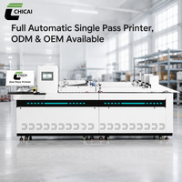 Mesin Cetak Inkjet Otomatis CHICAI Single Pass 1200 DPI Industri CMYK untuk Tas Non-Woven dan Tas Belanja