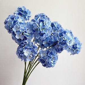 SPR Meilleures ventes Flower World Hortensia artificiel en soie vert foncé, toucher réel, <span class=keywords><strong>fleur</strong></span> 3D pour la remise des diplômes et la Fête des Mères - Product Image 5