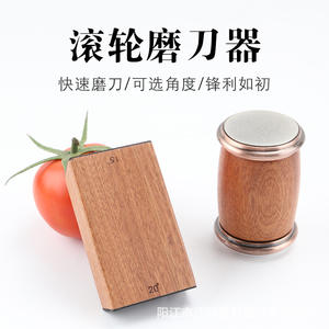 เครื่องลับมีดทรงกระบอกสองด้าน เซรามิก ไดมอนด์ โรลเลอร์ แบบใช้มือ หลายขนาดเม็ดทราย สำหรับครัวตะวันตก - Product Image 3