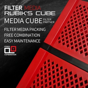 Filtre d'aquarium JSD Rubik's Cube empilable en <span class=keywords><strong>PVC</strong></span> pour médias filtrants en anneaux céramiques, bio-billes et roches volcaniques - Product Image 3