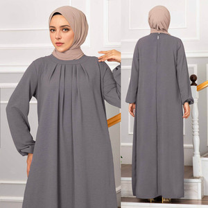 Производитель Yibaoli, 3 вида цветов скромные платья, новейший простой дизайн Абая, новый 2023, Дубай, абайское мусульманское платье, женское макси - Product Image 2