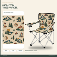 Chaise de plage pliable robuste avec accoudoirs et porte-gobelet, personnalisable avec logo, idéale pour le Vanlife et les voyages