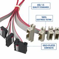 Cable Plano IDC Gris de Alta Velocidad de 1.27mm, 10-50 Pines, Cable de Datos para Servidor, PLC Industrial, Gabinete, Circuito PCB