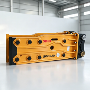 Brise-roche hydraulique SOOSAN SB60 de type supérieur pour excavatrice de 15-18 tonnes, démolition de roche avec garantie CE - Product Image 1