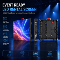 Écran LED de location ultra-fin P3.91 P4.81 à assemblage sans joint, étanche, haute luminosité, mur vidéo couleur pour église, OEM