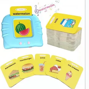 Juguetes de aprendizaje preescolar, juego de lectura de tarjetas Flash de doble cara, 224 Uds., máquina de lectura de tarjetas de palabras, 112 Uds., máquina de aprendizaje de tarjetas