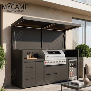 Hot Sale Diy Outdoor Modular Kitchen Modern Premium Style with Integrated Cultured Stone Roller Mantianstar Modular Design - Product Image 1