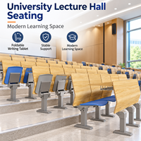 Chaise d'auditorium pour salle de conférence avec tablette d'écriture pliable et porte-gobelet en tissu