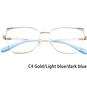 טרנדי מתכת מסגרות מרשם משקפיים כחול אור בלוק אופטי מסגרת נשים משקפי שמש סיטונאי משקפיים מסגרות - Product Image 5