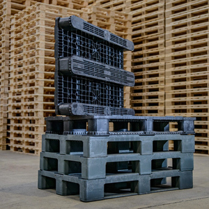 Paletas de Plástico Premium HT-055 con Agarre Antideslizante, Acabado de Alta Calidad, Uso Industrial, 130x110x15cm, Capacidad de Carga Estática de 13227 lb - Product Image 2