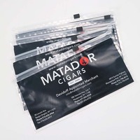 Sacs d'emballage à fermeture éclair et curseurs en LDPE noir transparent imprimés sur mesure
