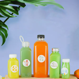 <span class=keywords><strong>Bouteilles</strong></span> <span class=keywords><strong>de</strong></span> boisson en plastique carrées <span class=keywords><strong>vides</strong></span> personnalisées avec logo, 12 oz, 16 oz, 350 ml, 500 ml, avec bouchon noir pour thé, soda - Product Image 4