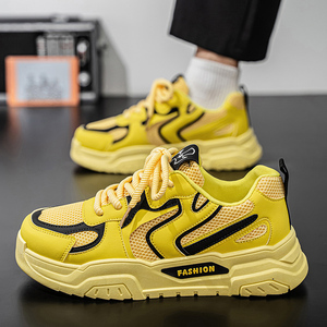 New Hot Autumn Men's Shoes Breathable Mesh Casual Walking Sports Shoes Men's Trendy Versatile Thick-soled Sports Running Shoes - Product Image 6