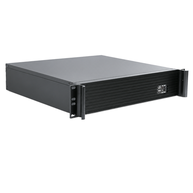 2U Rack Mount Server Chassis 19 Inch Industrial PC Case Aluminum Extrusion Front Panel Anodized OEM