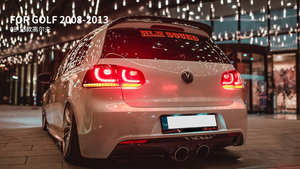 ไฟท้าย LED สำหรับ VW Golf 6 เลนส์ใส รุ่นใหม่ อัพเกรด ไฟวิ่งกลางวัน แบบเสียบปลั๊กใช้งานได้ทันที - Product Image 2