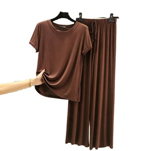 Pigiama per la pelle modale e elastica per le donne pantaloni da donna Set di abbigliamento da notte per ragazze - Product Image 5