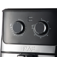 RAF grande capacité en acier inoxydable 6.5L Smart Air Fryer Friteuse sans huile Friteuses électriques numériques avec fenêtre visible