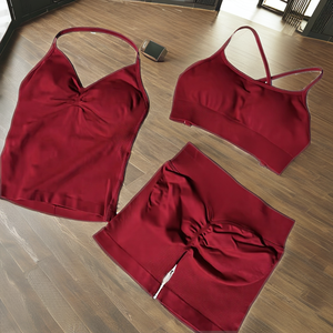 Backless Front Logo Women's Seamless Breathable Yoga Sports Bra Medium Support <b>Padded</b> Gym Crop Top Stretchy Fitness - Product Image 2