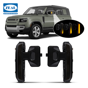 Luz de Señal de Giro <span class=keywords><strong>LED</strong></span> Dinámica con Lente Ahumada para Land Rover Defender 2019+, Intermitente Secuencial, Marcador Lateral - Product Image 1