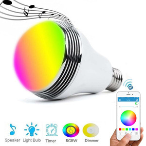 หลอดไฟ LED อัจฉริยะ 9W E27 RGBW ปรับความสว่างได้ ควบคุมผ่านแอพ CRI90 2700-6500K ปรับอุณหภูมิสีได้ พร้อมฟังก์ชั่น<span class=keywords><strong>เพลง</strong></span> สำหรับสวน ห้องนั่งเล่น ห้องนอน งานปาร์ตี้ - Product Image 1