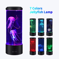 Lampe de table personnalisée en plastique blanc avec LED fantaisie, pour hôtel, 7 couleurs changeantes, veilleuse électrique, lampe à lave en forme de méduse, aquarium