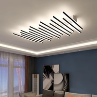 Plafonnier LED rectangulaire moderne en fer et acrylique, à économie d'énergie, indice IP33, style nordique, avec télécommande