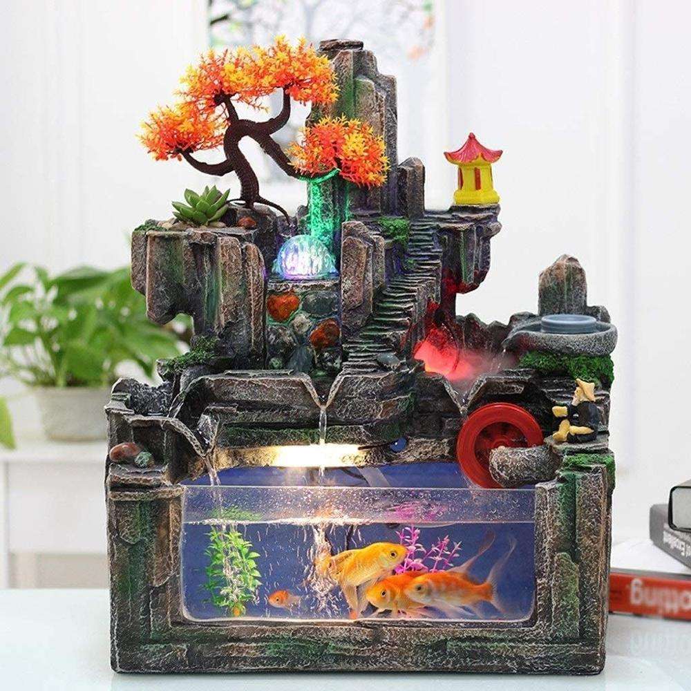 リラクゼーションファウンテン 卓上噴水水表示禅デスクトップの噴水山