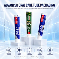 Tube de dentifrice en aluminium-plastique de 130 ml à forme fixe, bouchon à vis non pliable, logo personnalisé, emballage pour un rangement soigné et une organisation optimale des magasins