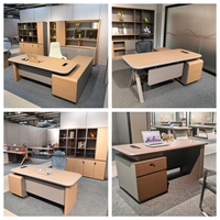 Bureau de direction minimaliste de qualité E0, plateau épaissi, petit bureau de direction moderne, personnalisable