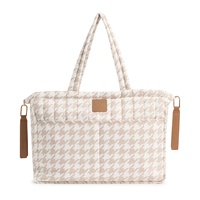 Individuell bedrucktes Logo Deluxe Damen Baby Mama Reisetaschen Tragbare 9-Taschen-Windel-Einkaufstasche mit Kinderwagen riemen