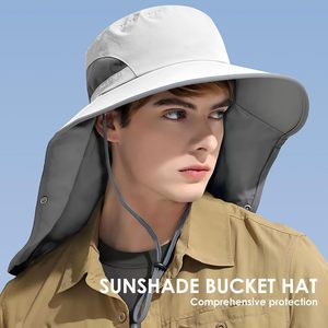 Cappello da pesca sportivo all'aperto Premium per uomo e donna collo staccabile con patta UPF 50 + protezione UV visiera cappello da sole - Product Image 5
