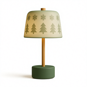 Lampe de table LED moderne à motif de sapin de Noël, gradation à 3 modes, rechargeable par USB, 1200 mAh, écologique, lumière chaude/blanche/neutre - Product Image 6