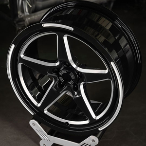 Rueda Monobloque Forjada para Auto de Carreras, 17 <span class=keywords><strong>18</strong></span> 19 20 21 22, Color Negro Darkhorse, Cinco Radios, Drag Pack, para <span class=keywords><strong>Ford</strong></span> <span class=keywords><strong>Mustang</strong></span> <span class=keywords><strong>GT</strong></span> - Product Image 4