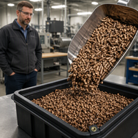 Fabrication directe en usine de granulés de biomasse écologiques à faible teneur en cendres, à haute valeur esthétique, à faible émission de fumée pour foyer
