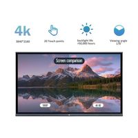 Tableau blanc interactif 4K de 75 pouces et 86 pouces, écran tactile infrarouge IFPD, tableau intelligent avec fonction IA pour l'enseignement scolaire