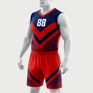 Vente en gros de vêtements de basket-ball ensemble d'uniformes avec tissu respirant tailles personnalisées pour la compétition de jeu d'entraînement - Product Image 4
