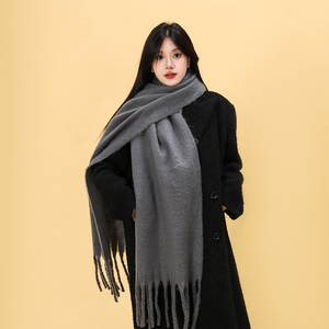 Bán Buôn Mùa Đông Mềm Ấm Dài Khăn Choàng Lớn Dày Chăn Khăn Quàng Cổ Cho Người Phụ Nữ Chiếc Khăn Với Tua - Product Image 2