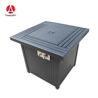 Table de foyer au propane carrée GARDENSUN en acier inoxydable sans fumée pour l'extérieur, le jardin, le camping, fabricant OEM ODM