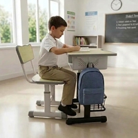 Ensemble table et chaise d'étude pour enfants, bureau et chaise ergonomiques pour étudiants à domicile, ensemble de bureau d'étude pour enfants réglable