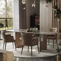 Chaises de salle à manger de style mid-century, avec dossier et accoudoirs en cuir et métal, design minimaliste italien, pour usage domestique, légères, pour négociations transfrontalières
