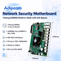 Motherboard Industri OEM ODM Feiteng E2000Q 6*GbE LAN dengan Bypass 1*SODIMM ECC hingga 16G SATA3.0 Mainboard Keamanan Jaringan