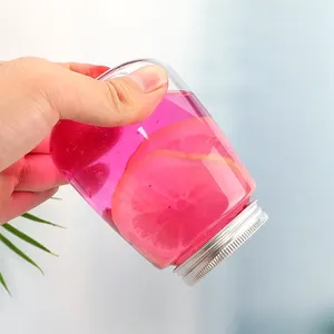 Vanjoin Fabricante Garrafa de suco de plástico redonda transparente para alimentos PET, leite e bebidas, de boa qualidade