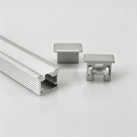 Diffuseur en aluminium encastré T5 à surface lisse, profil LED DC12V, indice de fidélité des couleurs élevé 90, pour la décoration d'armoires et de placards
