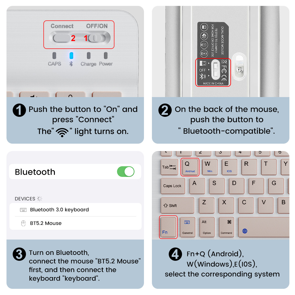 bluetooth mouse and keyboard