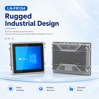 Panel Táctil de Control de Máquinas de 10.4 Pulgadas, Computadora sin Ventilador, HMI, Doble LAN, COM, USB, Compatible con Windows y Linux, PC Táctil Industrial