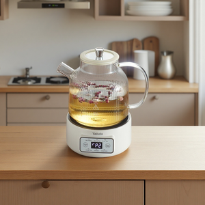 Bouilloire Santé Multifonction en Verre Borosilicate 1L 110V pour le Commerce Transfrontalier, 6 Programmes Prédéfinis pour la Cuisine Américaine et Canadienne - Product Image 1