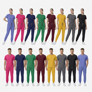 Conjuntos de Uniformes Médicos de Lujo <span class=keywords><strong>para</strong></span> Mujer, Cuello Redondo, Premium, Talla Pequeña, Marca Privada, Spandex, Ligeros <span class=keywords><strong>para</strong></span> Primavera/Otoño, 46002 - Product Image 4