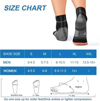 Chaussettes de sport unisexes à bout ouvert, support de cheville en nylon avec manchon pour la protection de la voûte plantaire